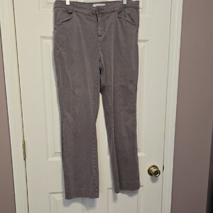 Gray Straight-Leg Pants